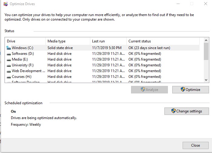 HDD Defragmentation